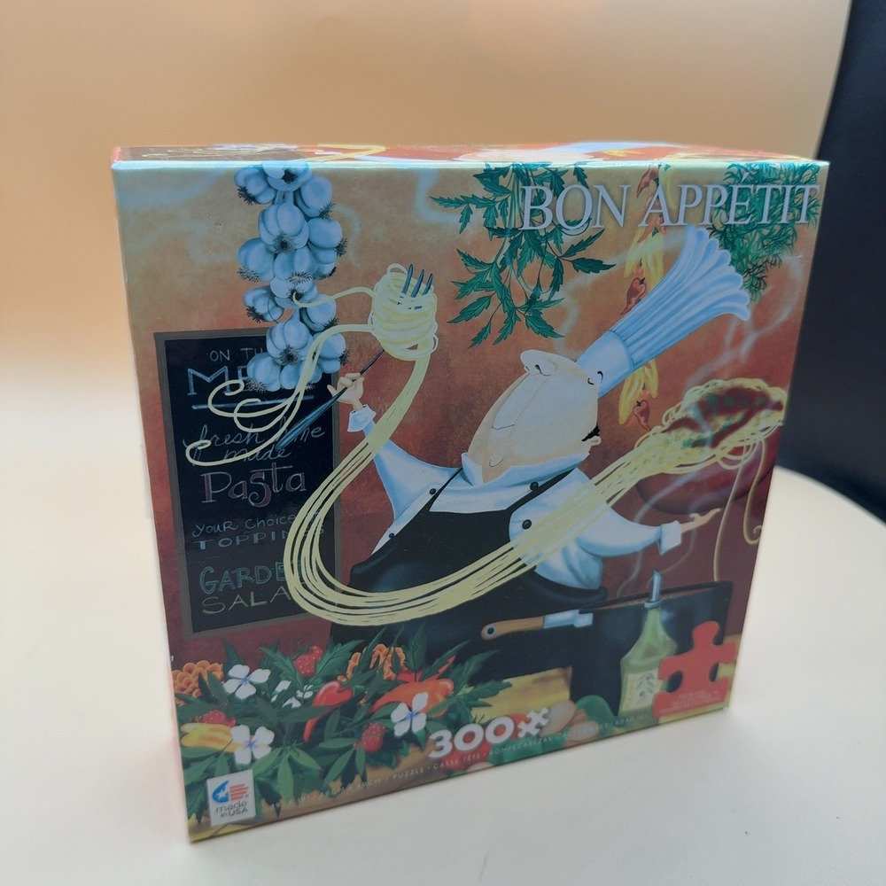 Ceaco Bon Appetit 300 Piece Jigsaw Puzzle Tracy Flickinger Chef Pasta Art 2020